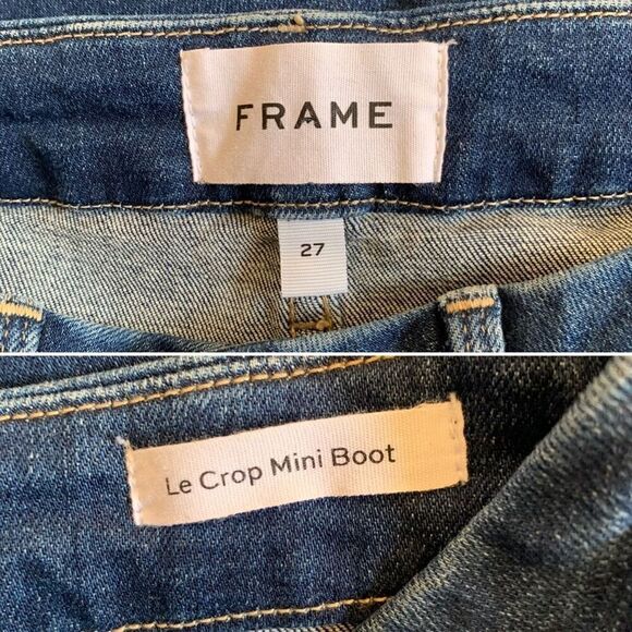 Frame Le Crop Mini Boot Degradable Jean in Terre Wash Size 27 - Picture 9 of 13